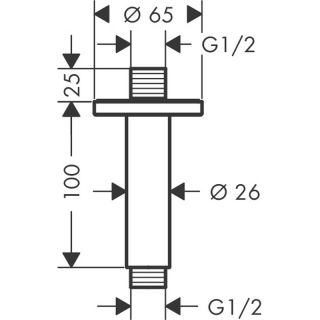 Кронштейн для верхнего душа Hansgrohe Vernis Blend 27804670